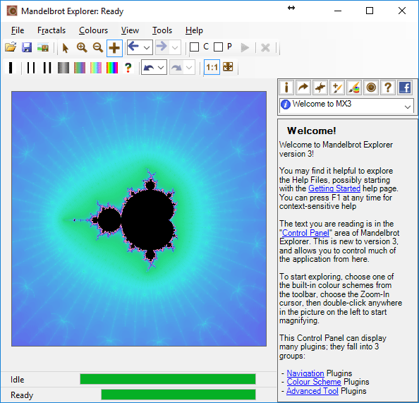 A free Mandelbrot and Julia Set explorer