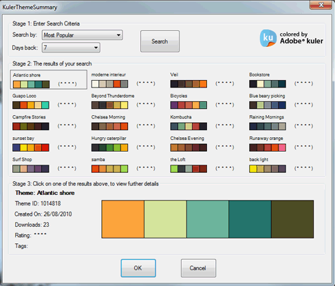 Kuler Colour Selector
