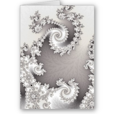 Silver Double Spiral Greetings Card