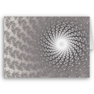Silver Whirlpool 2 Greetings Card