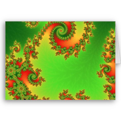Christmas Double Spiral Greetings Card
