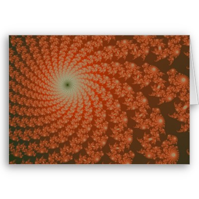 Olive Whirlpool Greetings Card