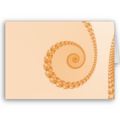 Gold Simple Spiral Greetings Card