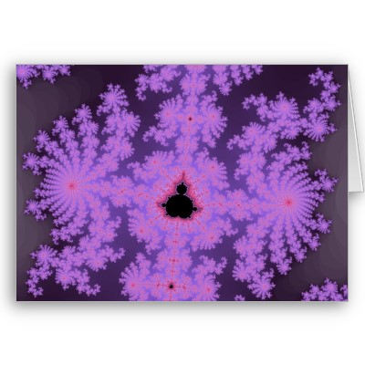 Pink Fronds Greetings Card