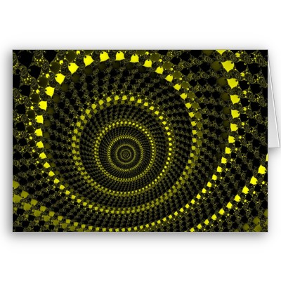 Yellow Circles Greetings Card