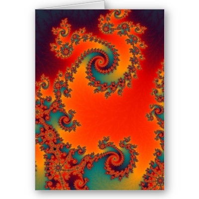 Circus Double Spiral Greetings Card