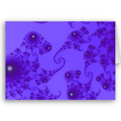 Blue Purple Seahorse Herd Greetings Card