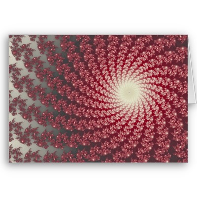 Smooth Red Whirlpool 2 Greetings Card