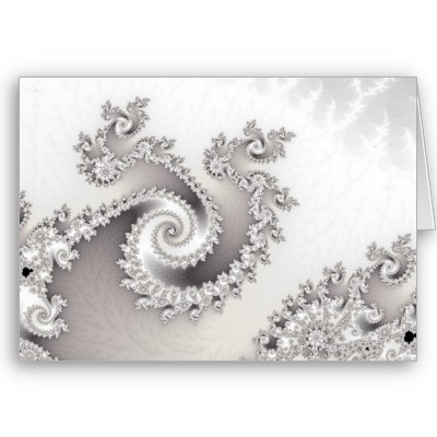 Silver Triple Twirl Greetings Card