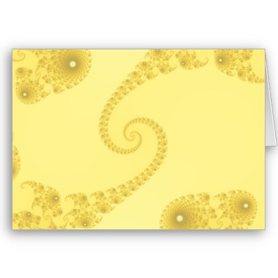 Yellow Gold Double Spiral Greetings Card