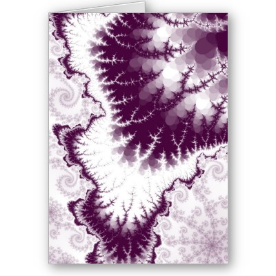 Plum Feathered Star Greetings Card