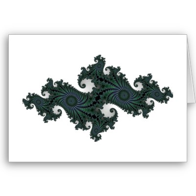 Emerald Seahorse Julia Greetings Card