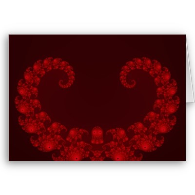 Deep Red Heart Greetings Card