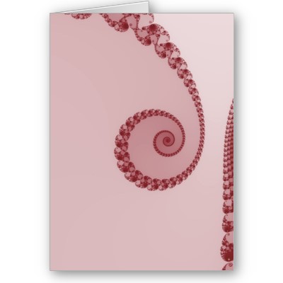 Plum Simple Spiral Greetings Card