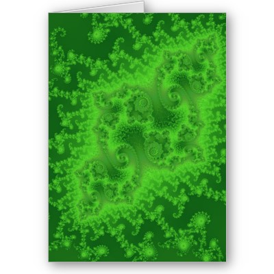 Electric Green Jellyfish Greetings Card