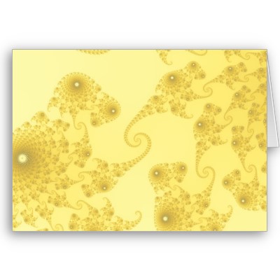 Yellow Gold Seahorse Herd Greetings Card