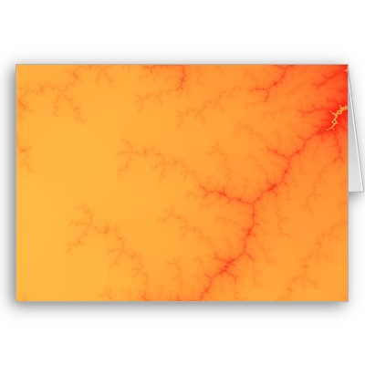 Tangerine Capillary Greetings Card
