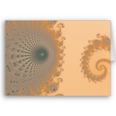 Mid Gold Spirole Greetings Card