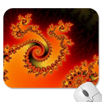 Flame Triple Twirl Mousepad