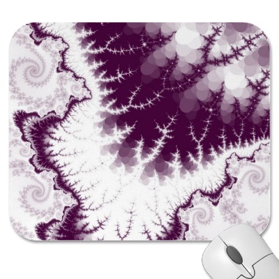 Plum Feathered Star Mousepad