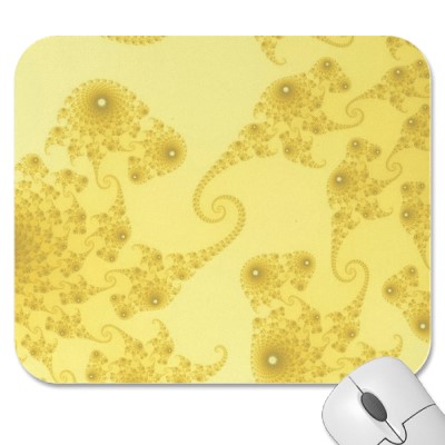 Yellow Gold Seahorse Herd Mousepad