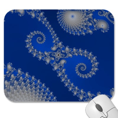 Silver Seahorse Mousepad