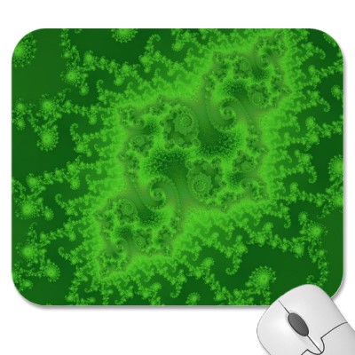 Electric Green Jellyfish Mousepad