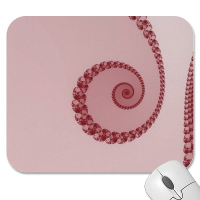 Plum Simple Spiral Mousepad