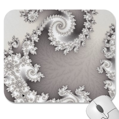 Silver Double Spiral Mousepad