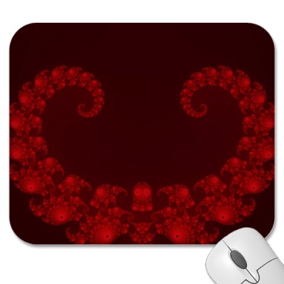 Deep Red Heart Mousepad