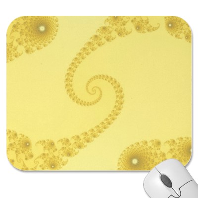 Yellow Gold Double Spiral Mousepad