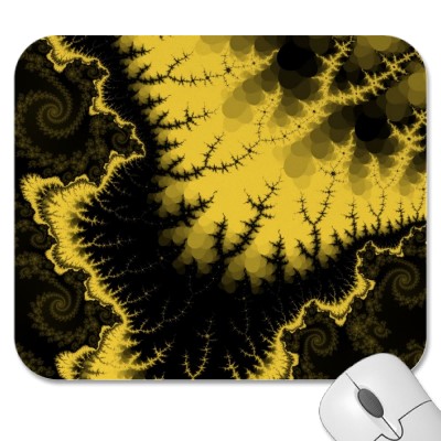 Gold Feathered Star Mousepad