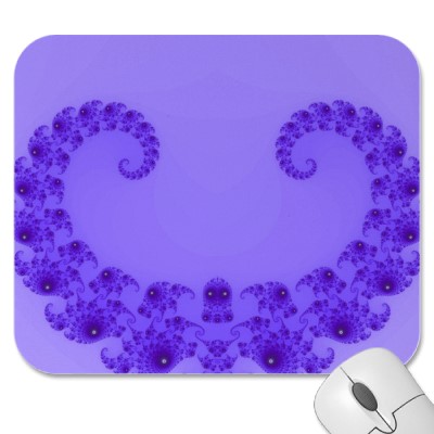 Blue Purple Heart Mousepad