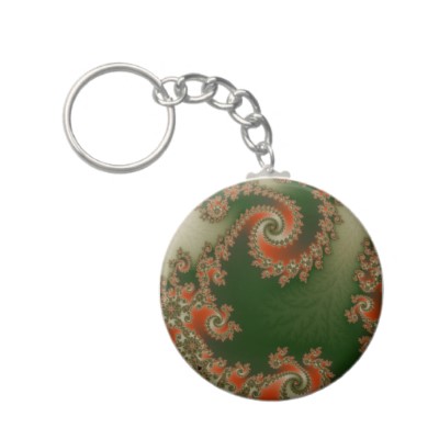 Pimento Olive Double Spiral Keychain