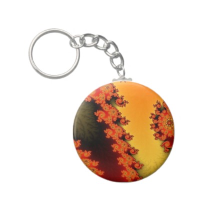 Flaming Lines Keychain