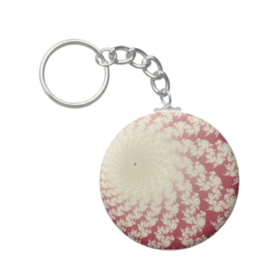 Smooth Red Whirlpool Keychain