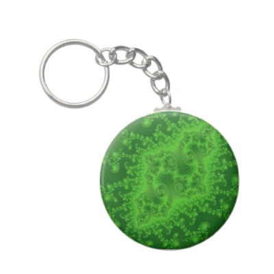 Electric Green Jellyfish Keychain