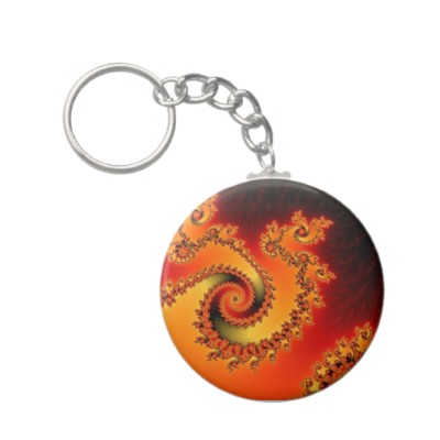 Flame Triple Twirl Keychain