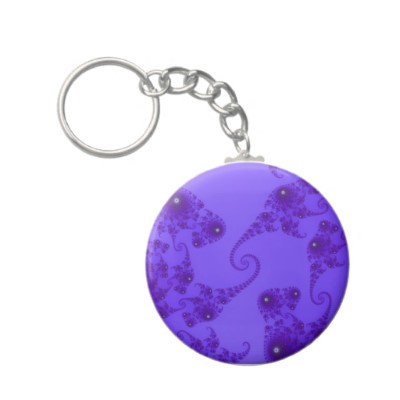 Blue Purple Seahorse Herd Keychain