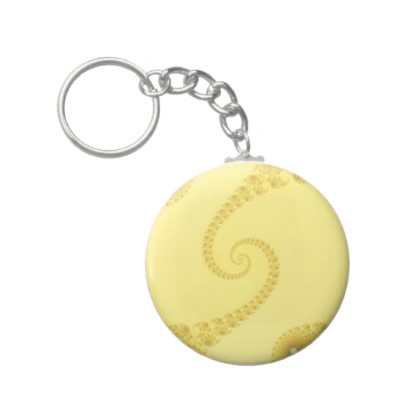 Yellow Gold Double Spiral Keychain