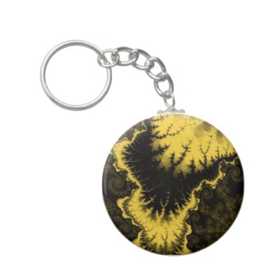 Gold Feathered Star Keychain