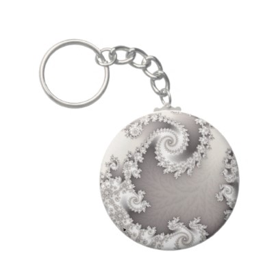 Silver Double Spiral Keychain