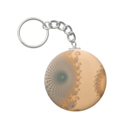 Mid Gold Spirole Keychain