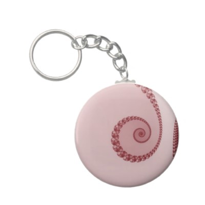 Plum Simple Spiral Keychain