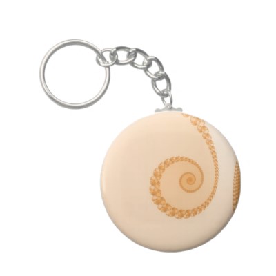 Gold Simple Spiral Keychain