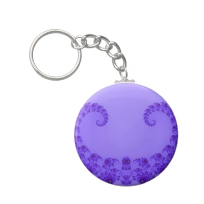 Blue Purple Heart Keychain