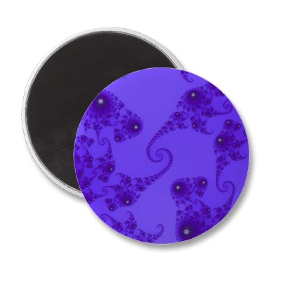 Blue Purple Seahorse Herd Magnet