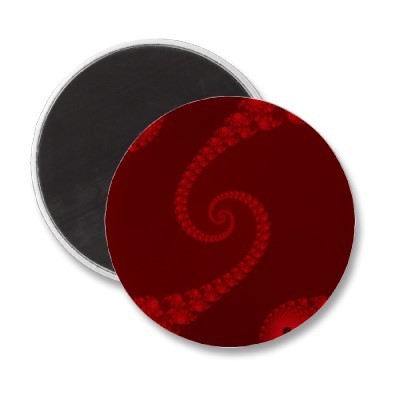 Deep Red Double Spiral Magnet