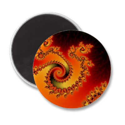 Flame Triple Twirl Magnet