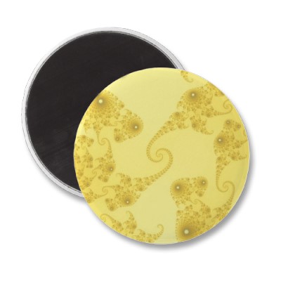 Yellow Gold Seahorse Herd Magnet